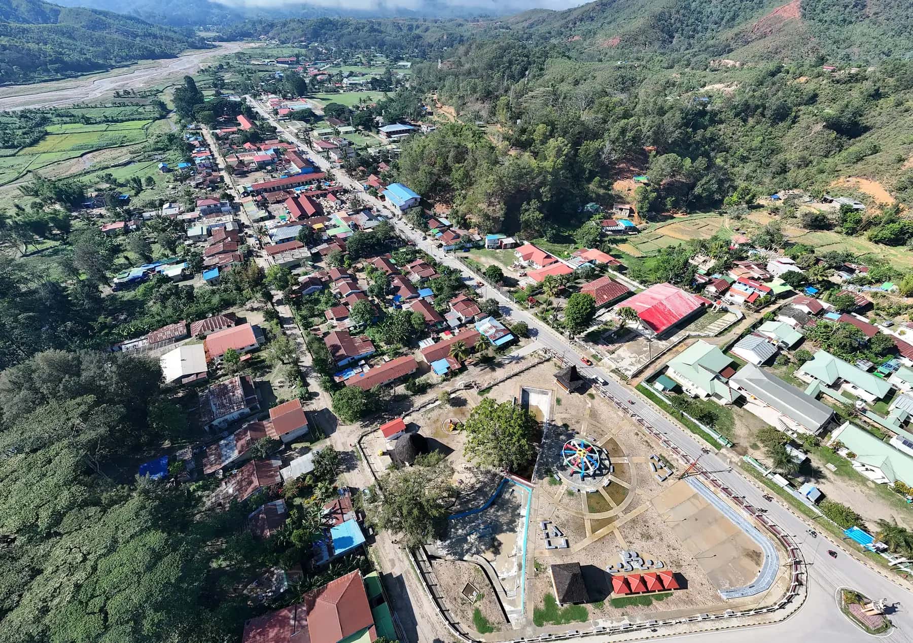 Aileu town from the air