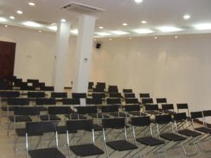 Hotel The Ramelau conference room arranged classroom-style with rows of chairs